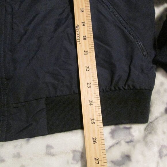 LL Bean Mens Blue Nylon Bomber Jacket Size Medium - Picture 3 of 7